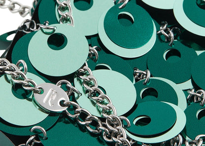 Rabanne H&M Disc-Embellished Shoulder Bag Green