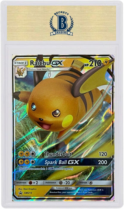 Raichu GX 2019 Pokemon TCG Sun & Moon Hidden Fates Black Star Promo #SM213 (PSA or BGS Graded)