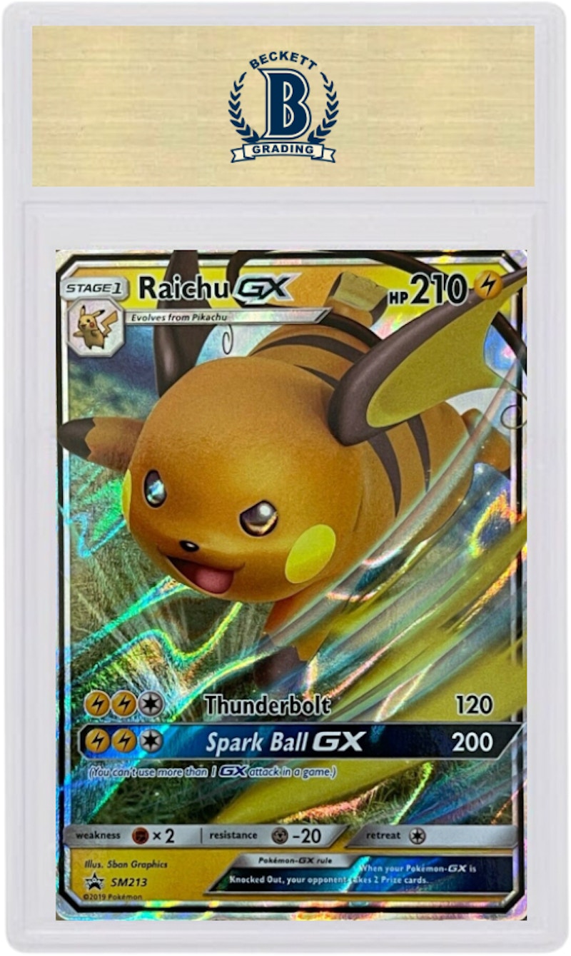 Raichu GX 2019 Pokemon TCG Sun & Moon Hidden Fates Black Star Promo #SM213 (PSA or BGS Graded)