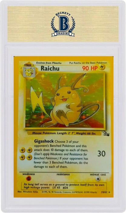Raichu-Holo 1999 Pokemon TCG Fossil #14/62 (PSA or BGS Graded)