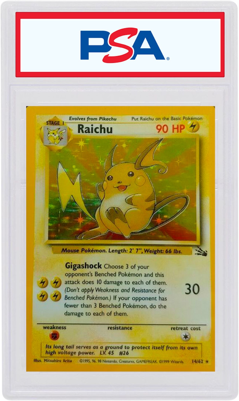 Raichu-Holo 1999 Pokemon TCG Fossil #14/62 (PSA or BGS Graded)