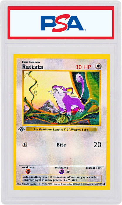 Rattata 1999 Pokemon TCG Base Set 1st Edition #61/102 (PSA or BGS Graded)