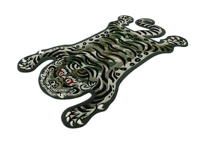 Raw Emotions Mascot Tiger Deluxe Wool Rug Camo