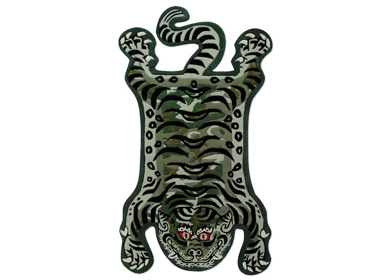 Raw Emotions Mascot Tiger Deluxe Wool Rug Camo