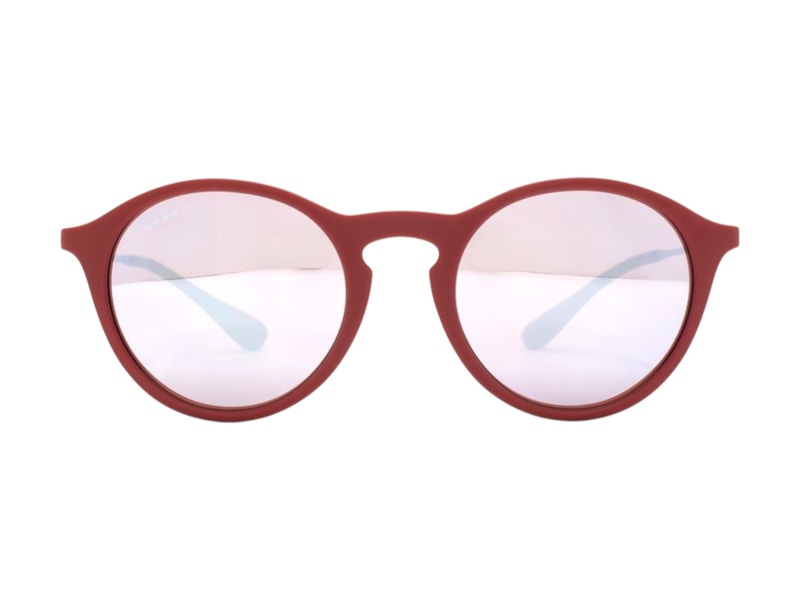 Ray-Ban Bordeaux Gunmetal Pink/Silver Lenses Sunglasses Red (RB4243-6264B5-49)