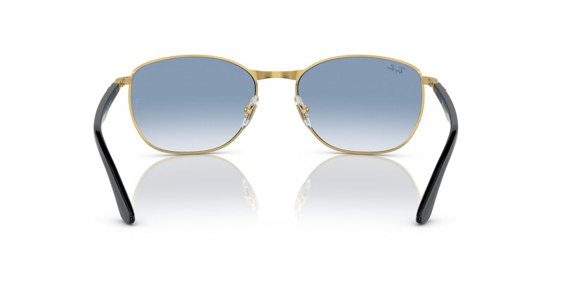 Ray-Ban Oval Sunglasses Black On Gold (0RB3702 90003F)