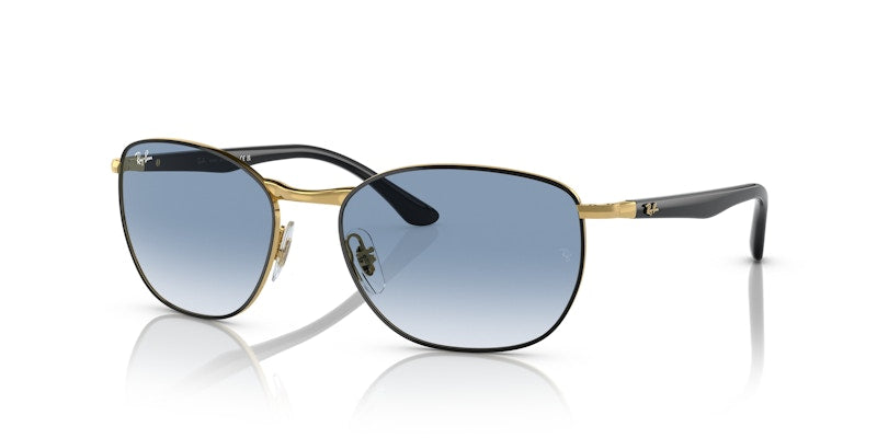 Ray-Ban Oval Sunglasses Black On Gold (0RB3702 90003F)
