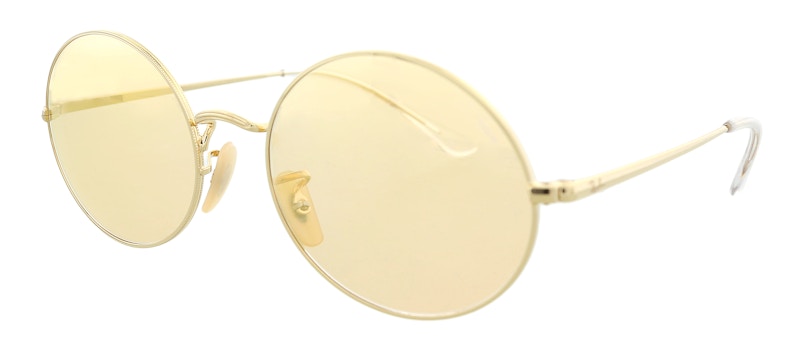Ray-Ban Oval Sunglasses Shiny Gold (0RB1970 001/B4)
