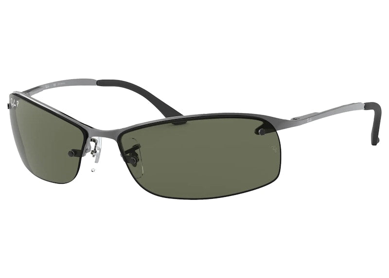 Ray-Ban RB3183 Sunglasses Polished Gunmetal/Green (RB3183)