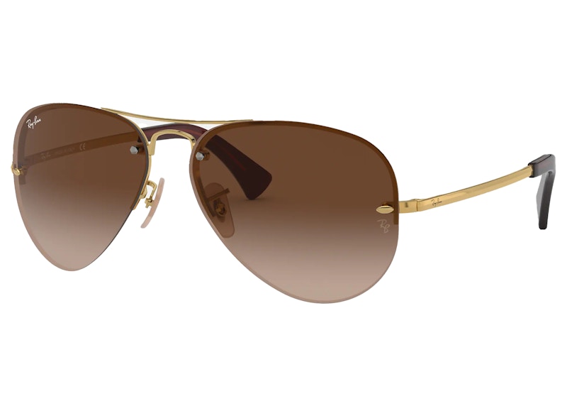 Ray-Ban RB3449 Sunglasses Gold/Light Brown (RB3449)