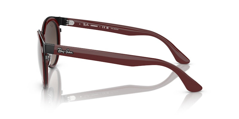 Ray-Ban Round Sunglasses Red On Black (0RB3710 92615J)
