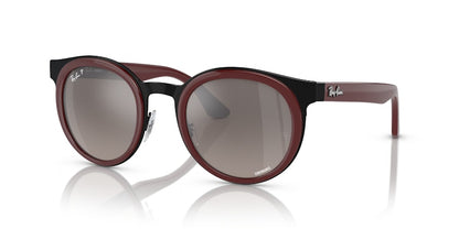 Ray-Ban Round Sunglasses Red On Black (0RB3710 92615J)
