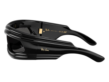 Ray-Ban x A$AP Ultra Wrap 001 Next Generation Collection Sunglasses Polished Black Ultra Black (RB4943 601/87 0-135)