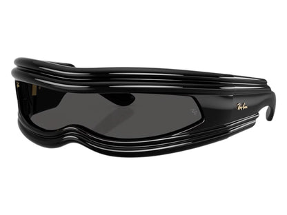 Ray-Ban x A$AP Ultra Wrap 001 Next Generation Collection Sunglasses Polished Black Ultra Black (RB4943 601/87 0-135)