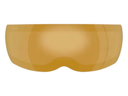 Ray-Ban x A$AP Ultra Wrap 002 Next Generation Collection Sunglasses Polished White Brown Mirror Gold (RB4942 68387P 0-141)