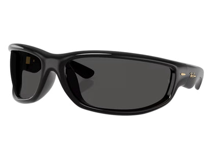 Ray-Ban x A$AP Ultra Wrap 003 Next Generation Collection Sunglasses Polished Black Ultra Black (RB4941 601/87 86-20)