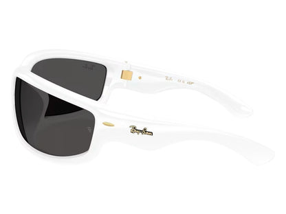 Ray-Ban x A$AP Ultra Wrap 003 Next Generation Collection Sunglasses Polished White Ultra Black (RB4941 671/87 86-20)