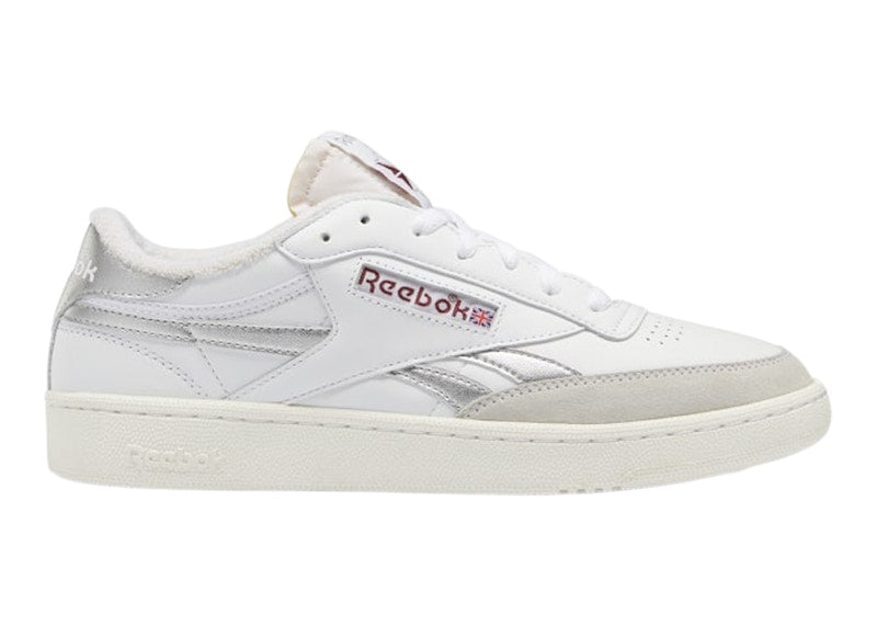 Reebok Buty Club C Revenge Vintage Bialy Cloud White Silver Metallic Classic Burgundy