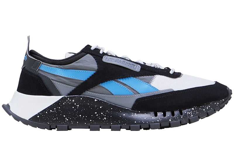 Reebok Classic Leather Legacy Black Blue White Speckle