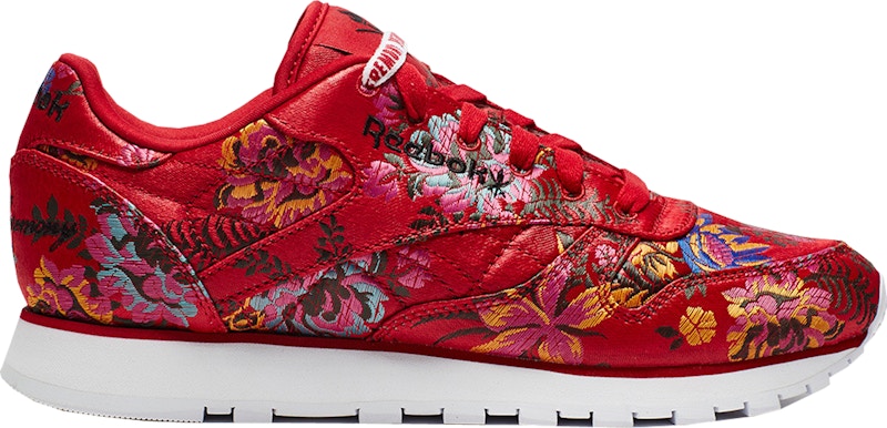 Reebok Classic Leather Opening Ceremony Floral Satin Red