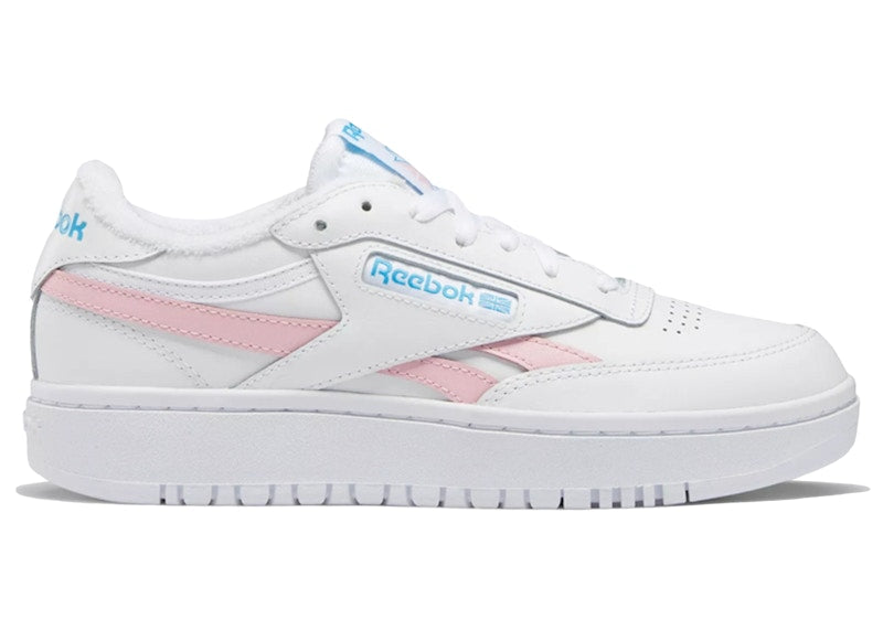Reebok Club C Double Revenge White Pink Glow Radiant Aqua (Women's)