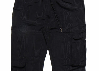 Renowned Woodgrain Nylon Pants Black