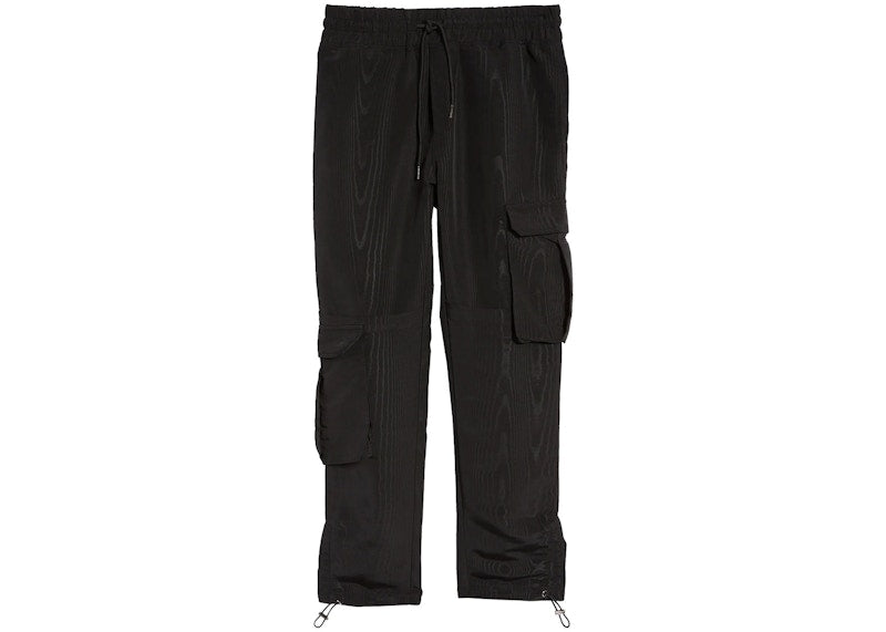 Renowned Woodgrain Nylon Pants Black