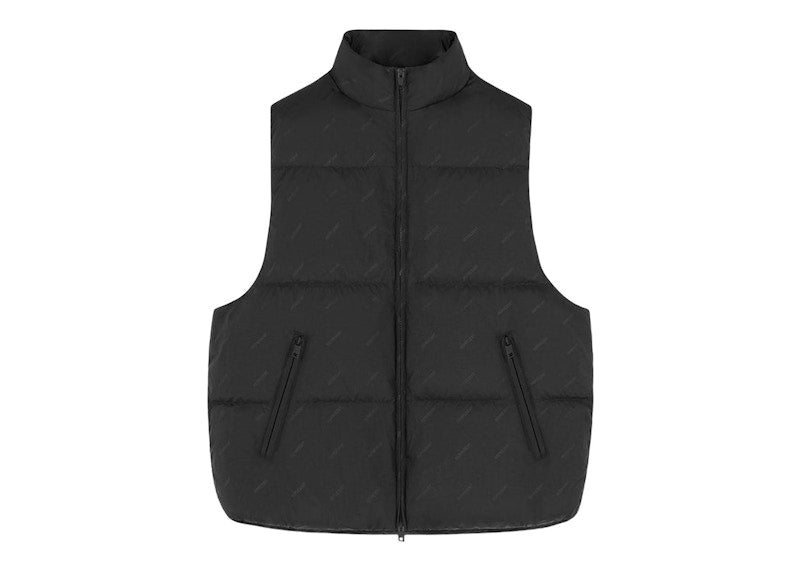 Represent All Over Logo Puffer Gilet Black