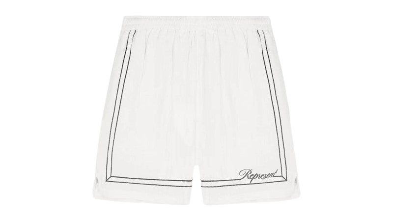 Represent Border Short Whisper White
