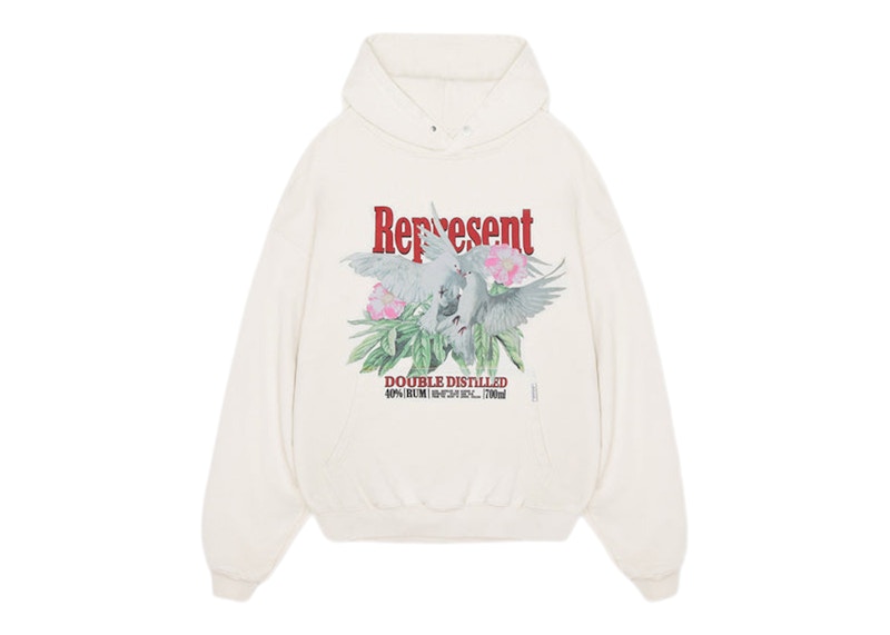 Represent Double Distilled Hoodie Flat White