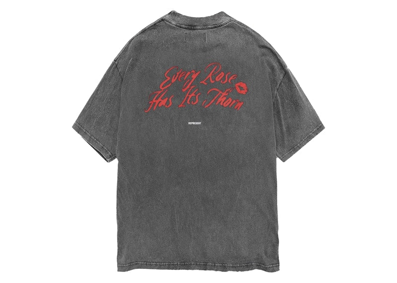 Represent Every Rose Tee Vintage Grey