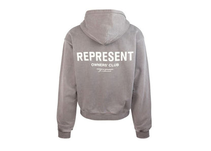 Represent Felpa Zip Owners Club Grigia Hoodie Grey