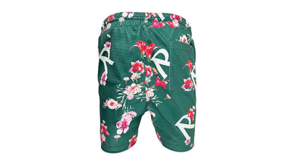 Represent Floral Mesh Shorts Green