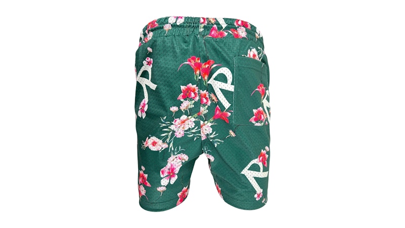 Represent Floral Mesh Shorts Green
