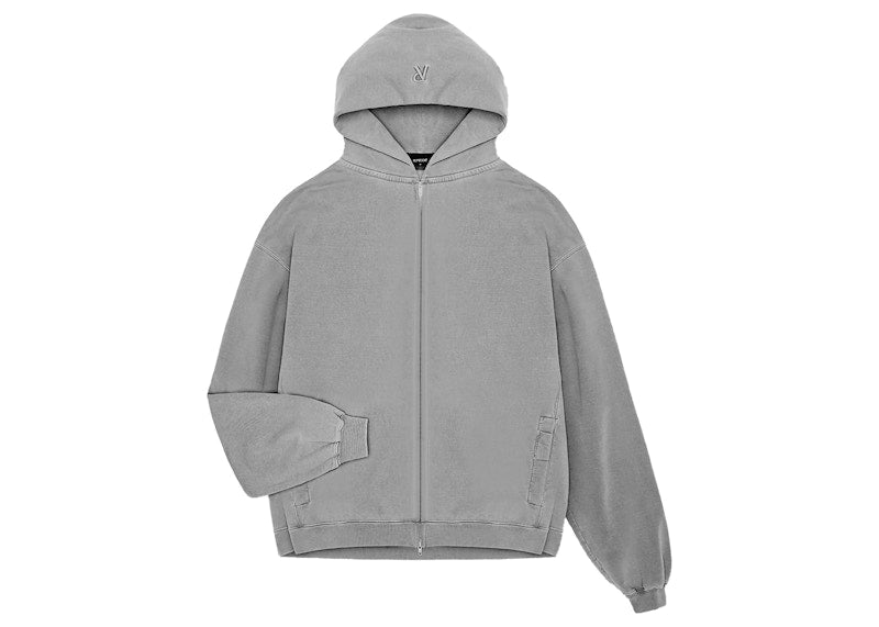 Represent Initial Zip Hoodie Ultimate Grey