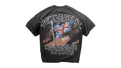 Represent Iron Maiden Steed T-shirt Stained Black