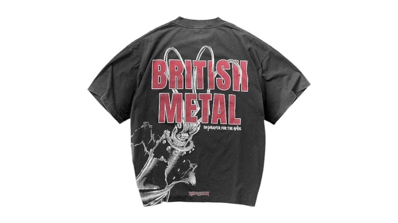 Represent Iron Maiden x British Metal T-shirt Stained Black