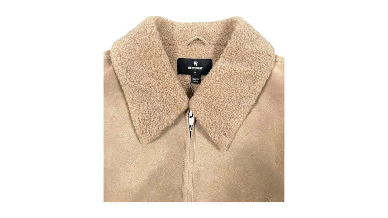 Represent MLM100132-25 Shearling Jacket Cafe