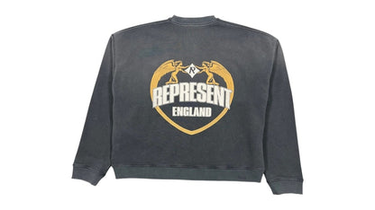 Represent MLM100367 Represent Angel Border Sweatshirt Black