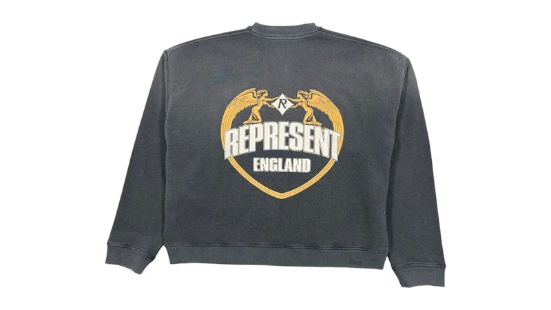 Represent MLM100367 Represent Angel Border Sweatshirt Black