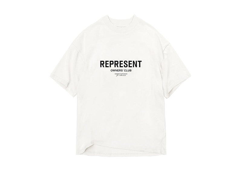 Represent Owners Club Front T-Shirt Flat White