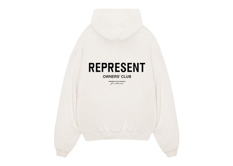 Represent Owner's Club Hoodie Flat White/Black