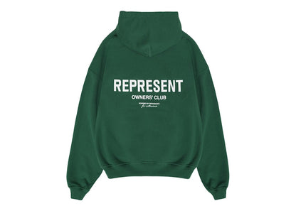 Represent Owner's Club Hoodie Racing Green/White