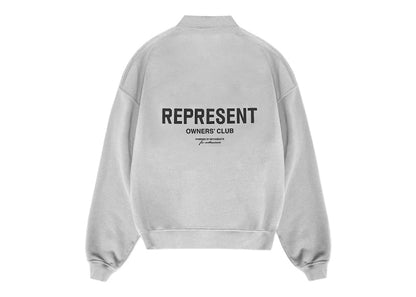 Represent Owners Club Long Sleeve Polo Sweater Ash Grey