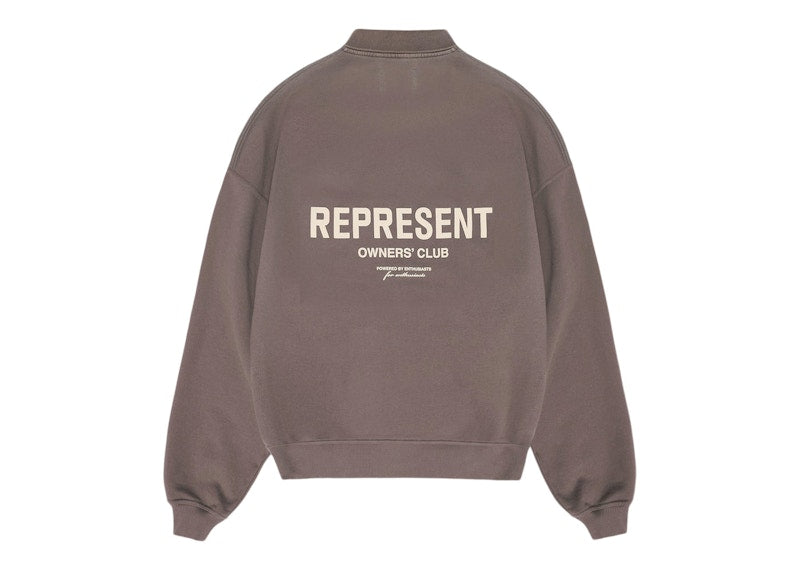 Represent Owners Club Long Sleeve Polo Sweater Fog