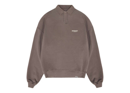Represent Owners Club Long Sleeve Polo Sweater Fog
