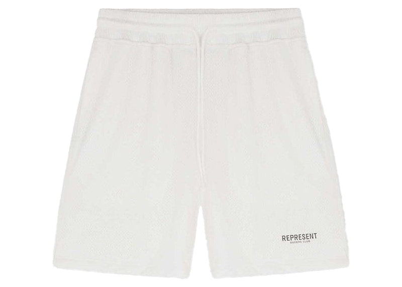 Represent Owners Club Mesh Shorts Flat White