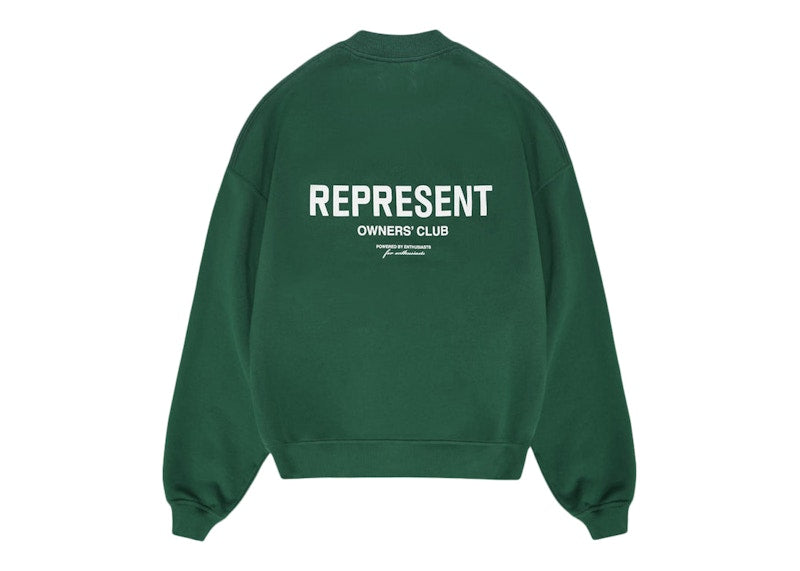 Represent Owner's Club Sweater Racing Green/White