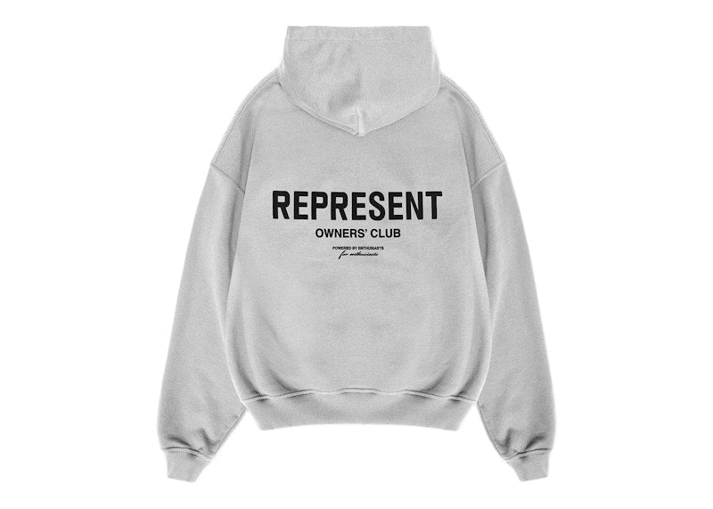 Represent Owners Club Zip Hoodie Ash Grey