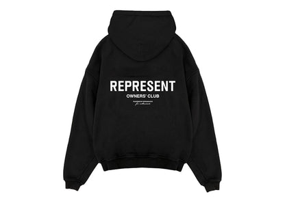 Represent Owners Club Zip Hoodie Black